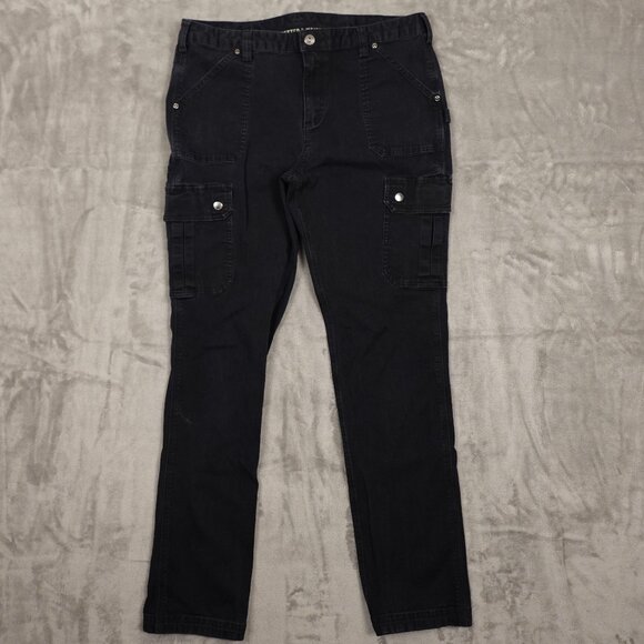 Duluth Trading Co Pants - Duluth Trading Co. Curvesetter waistband cargo pants women's 14 black work P260